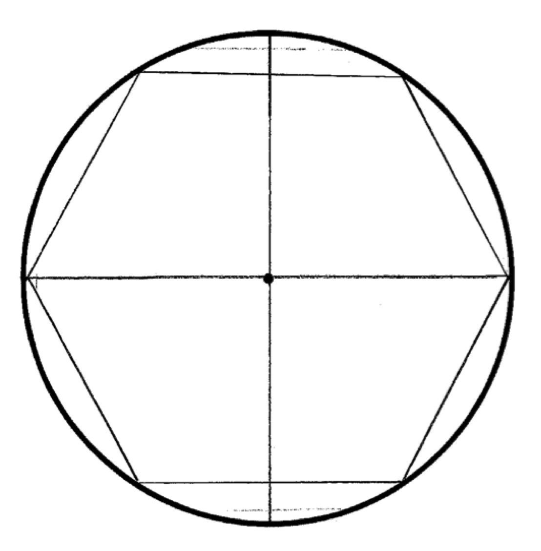 Regular Hexagon in a Circle